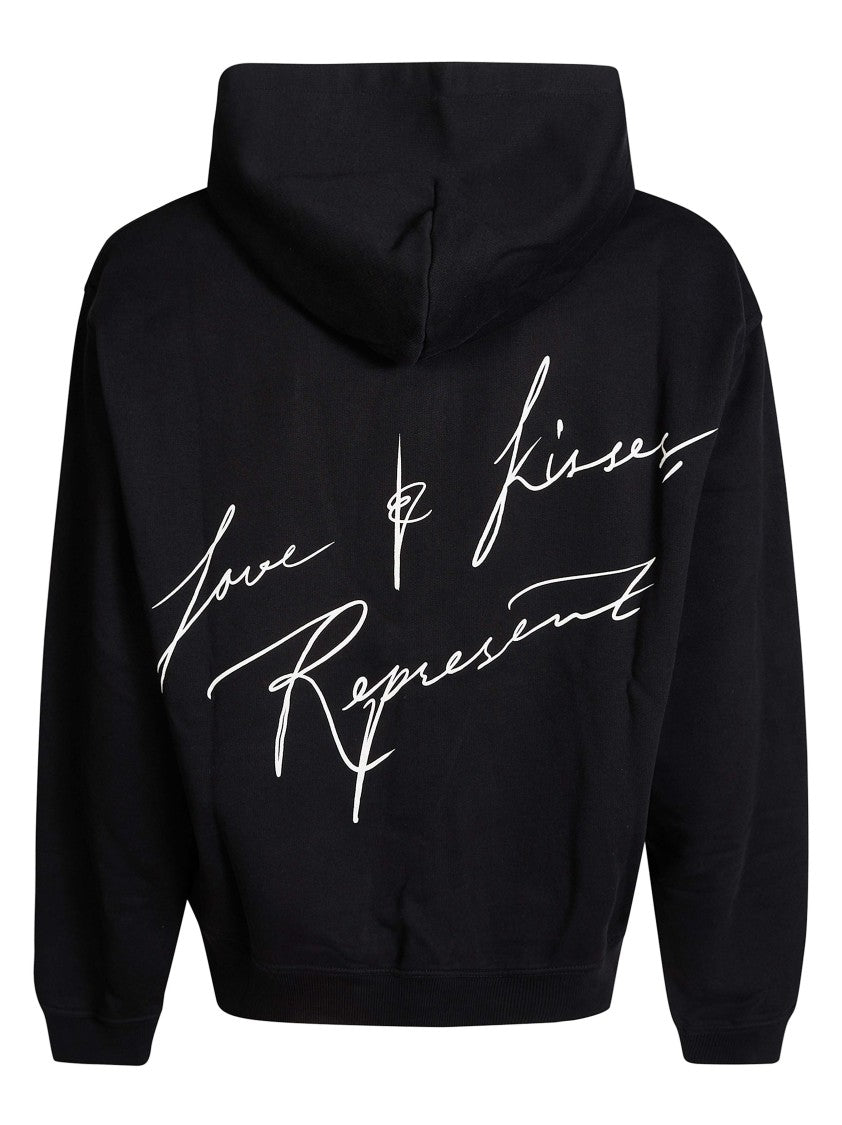 Represent Love And Kisses Zip Through Graphic Hoodie