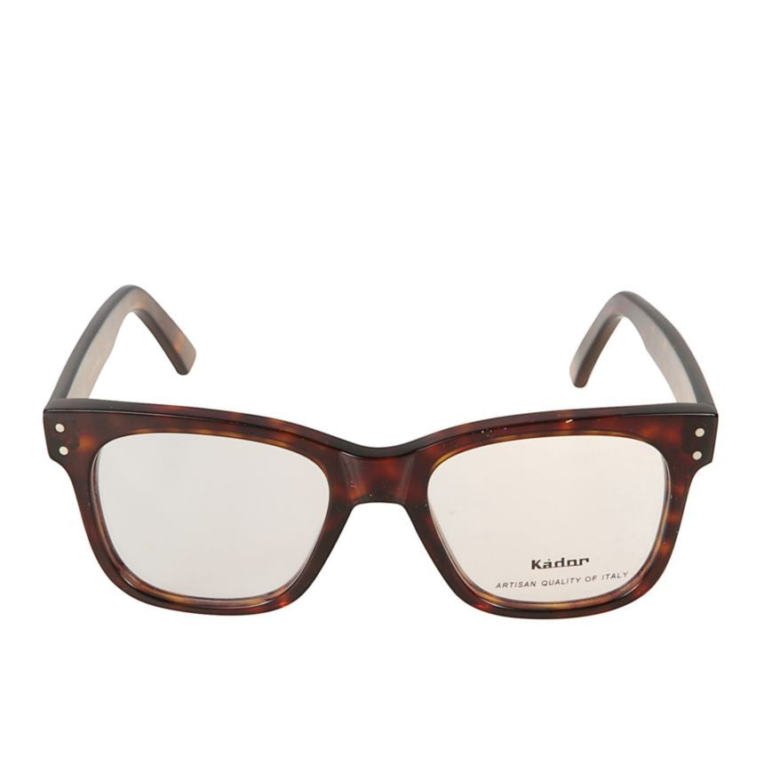 Kador Keyman Square Frame Tortoiseshell Sunglasses With Metallic Rivet Details