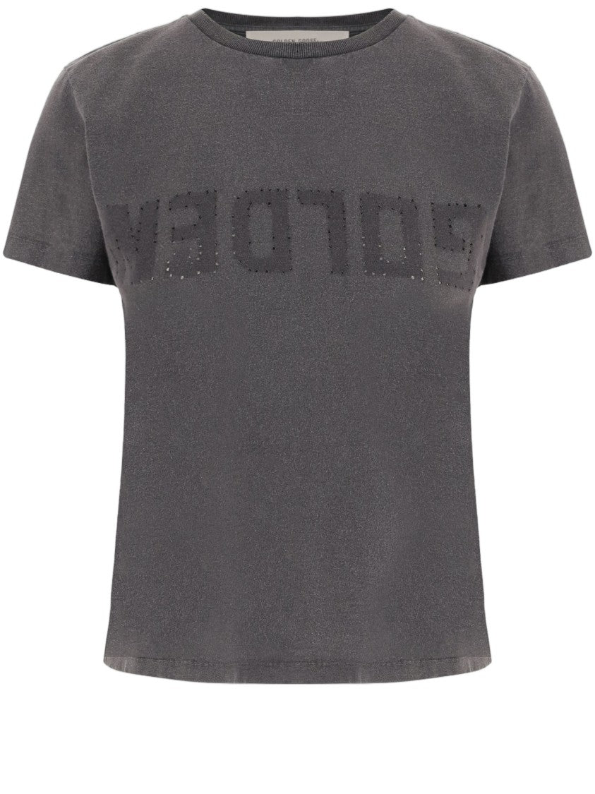 Golden Goose Dark Gray Minimalist Logo Cotton T-Shirt