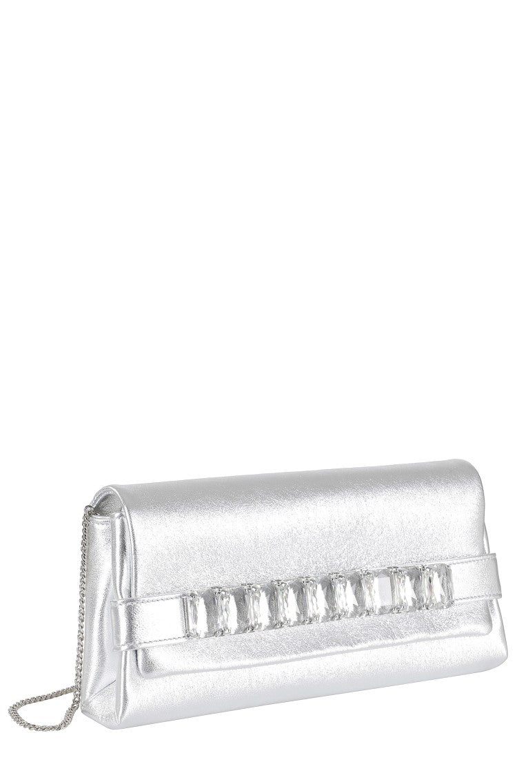 Jimmy Choo Metallic Nappa Crystal Clutch