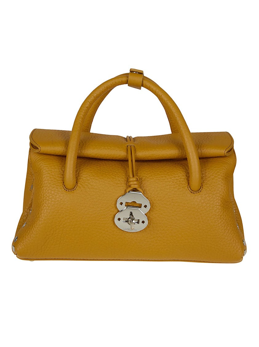 Zanellato Structured Roll-Top Calf Leather Shoulder Bag