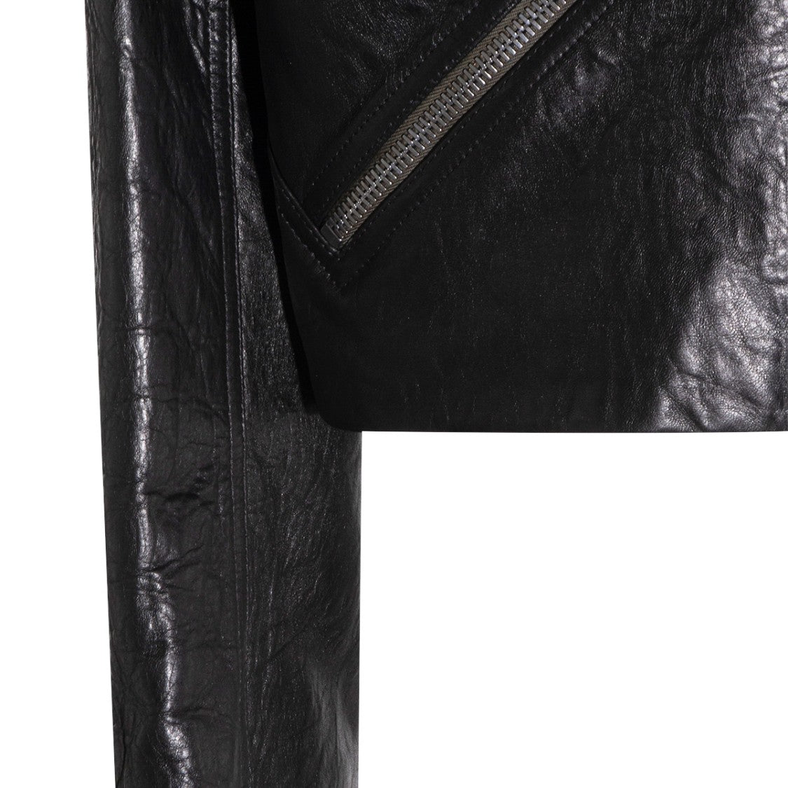 Rick Owens Heizer Black Leather Jacket
