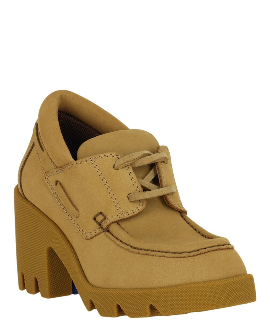 Burberry Stride Leather Heeled Loafers