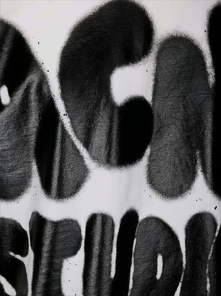 Acne Studios Boxy-Cut Cotton T-Shirt With Graffiti-Style Print