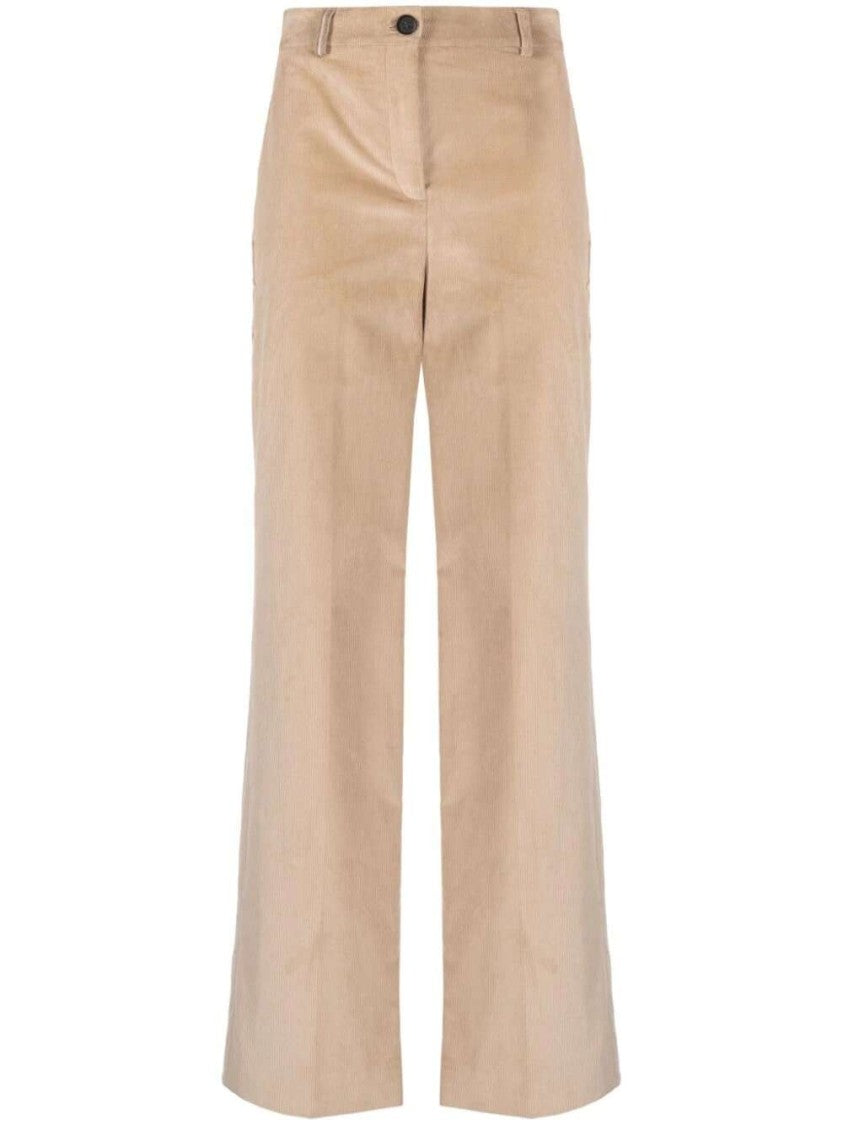 Lorena Antoniazzi Corduroy High-Waist Wide-Leg Trousers