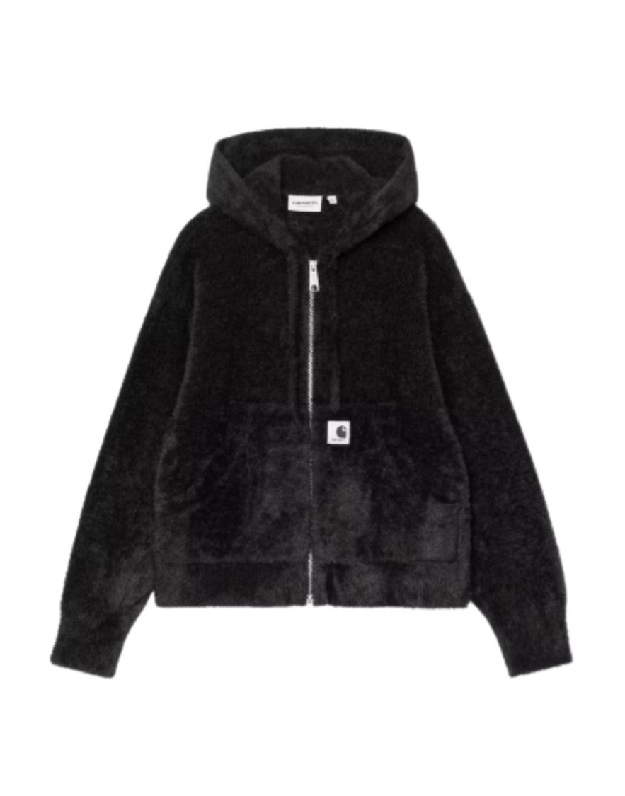 Carhartt Wip Black Maine Active Brushed Knit Hooded Jacket