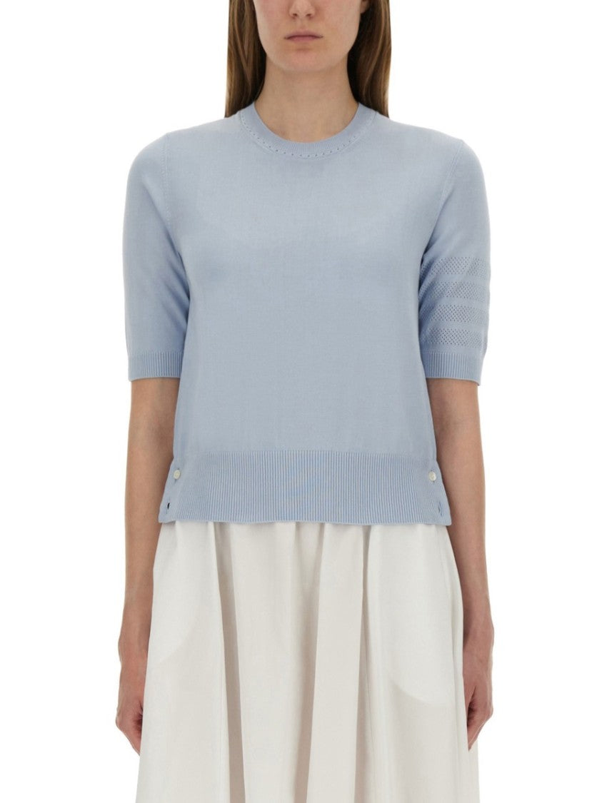 Thom Browne "4-Bar" Knitted T-Shirt