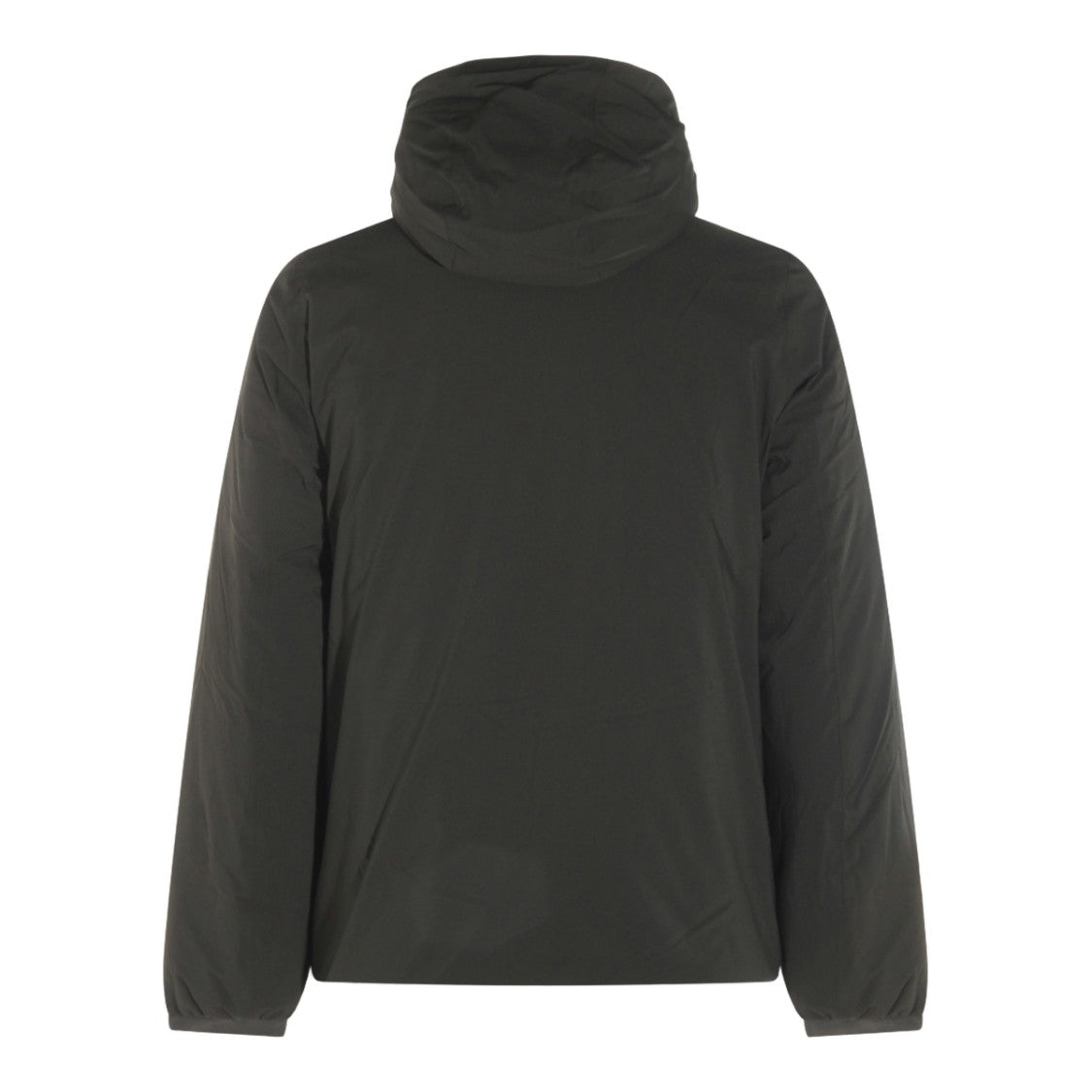 K-Way Black Coat With High Collar