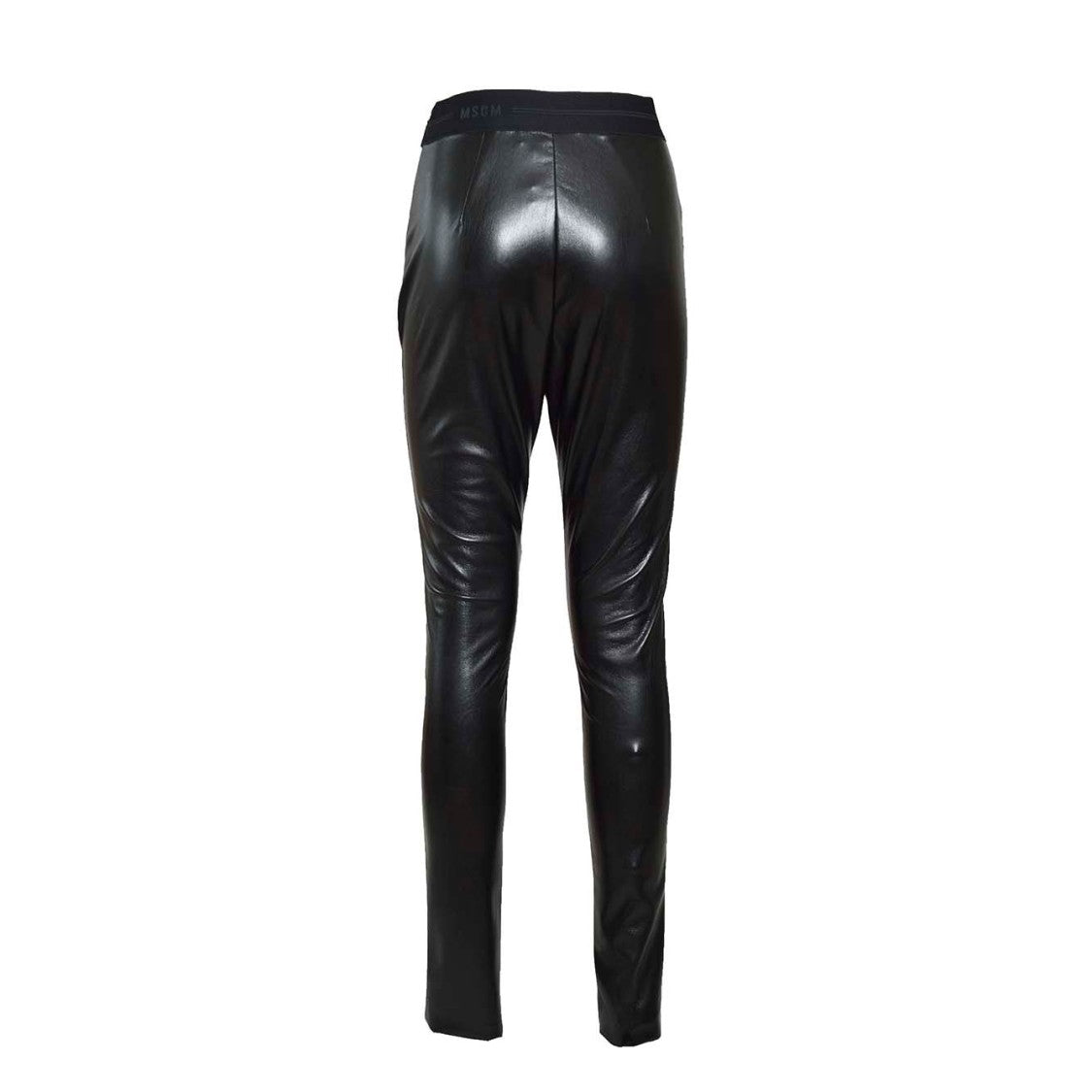Msgm Faux Leather Effect High-Waist Leggings