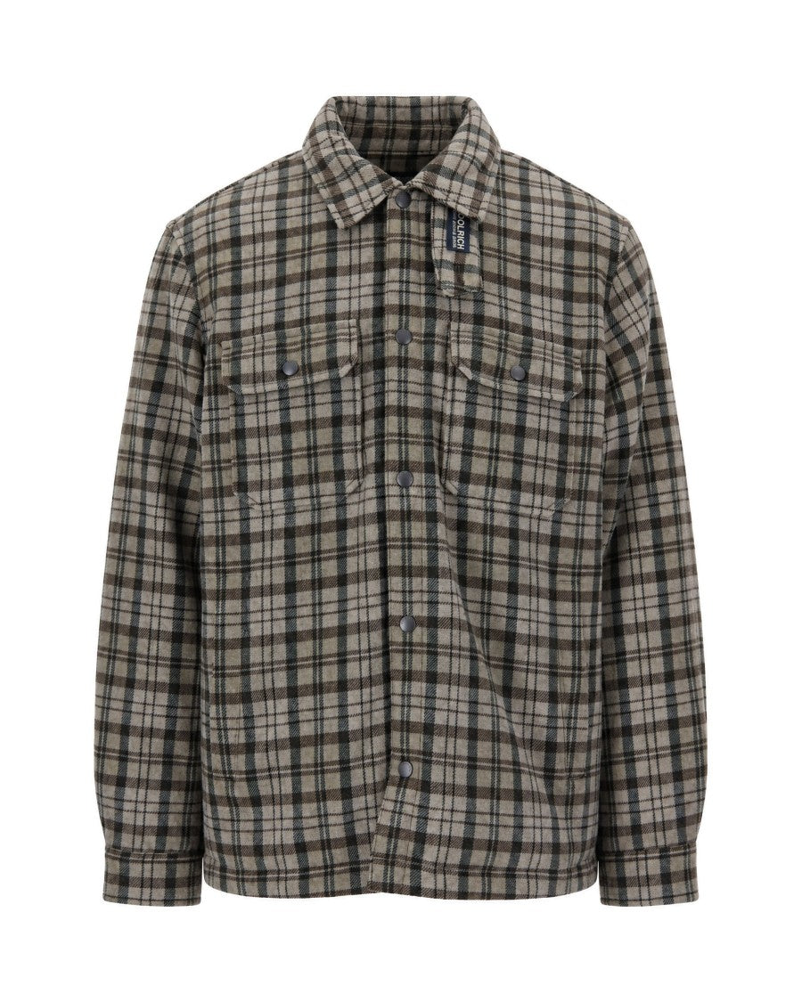 Woolrich Beige Alaskan Check Padded Shirt Jacket