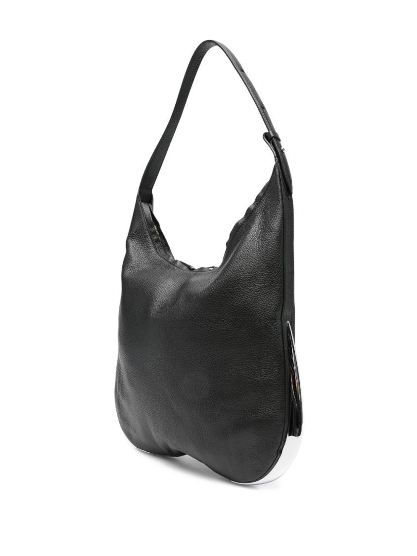 Benedetta Bruzziches Black Deer Leather Shoulder Bag