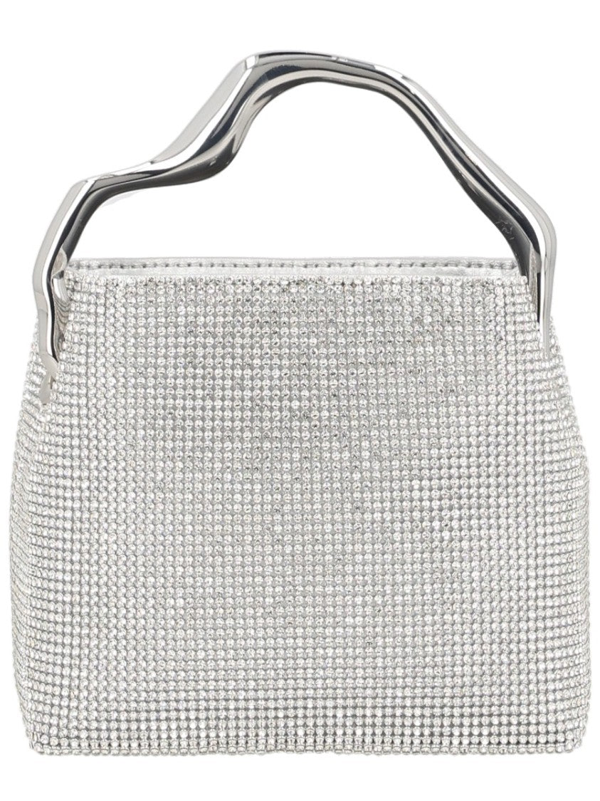 Cult Gaia Solene Mini Rhinestone Mesh Handbag