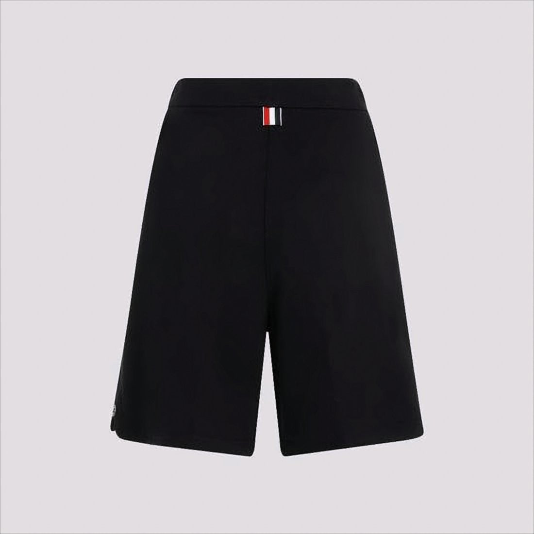 Thom Browne Tailored Black Shorts With Clean Silhouette And Subtle Patch