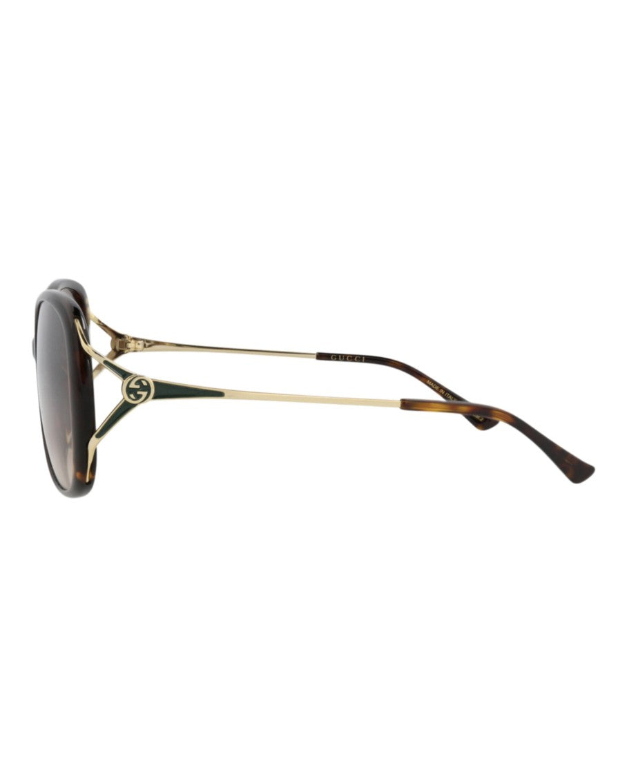 Gucci Round-Frame Acetate Sunglasses