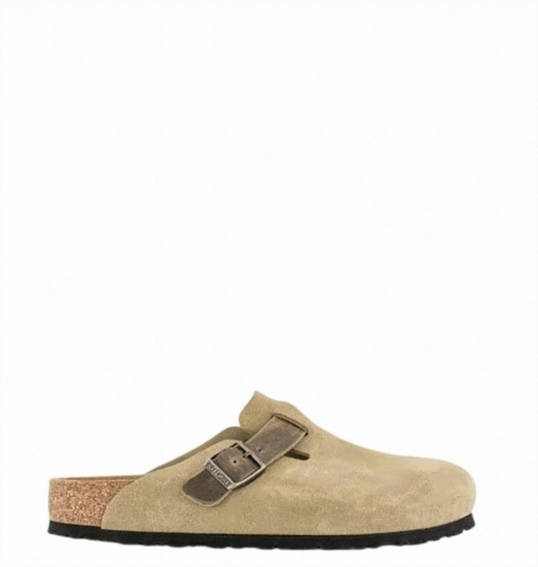 Birkenstock Boston Suede Buckle Strap Clog