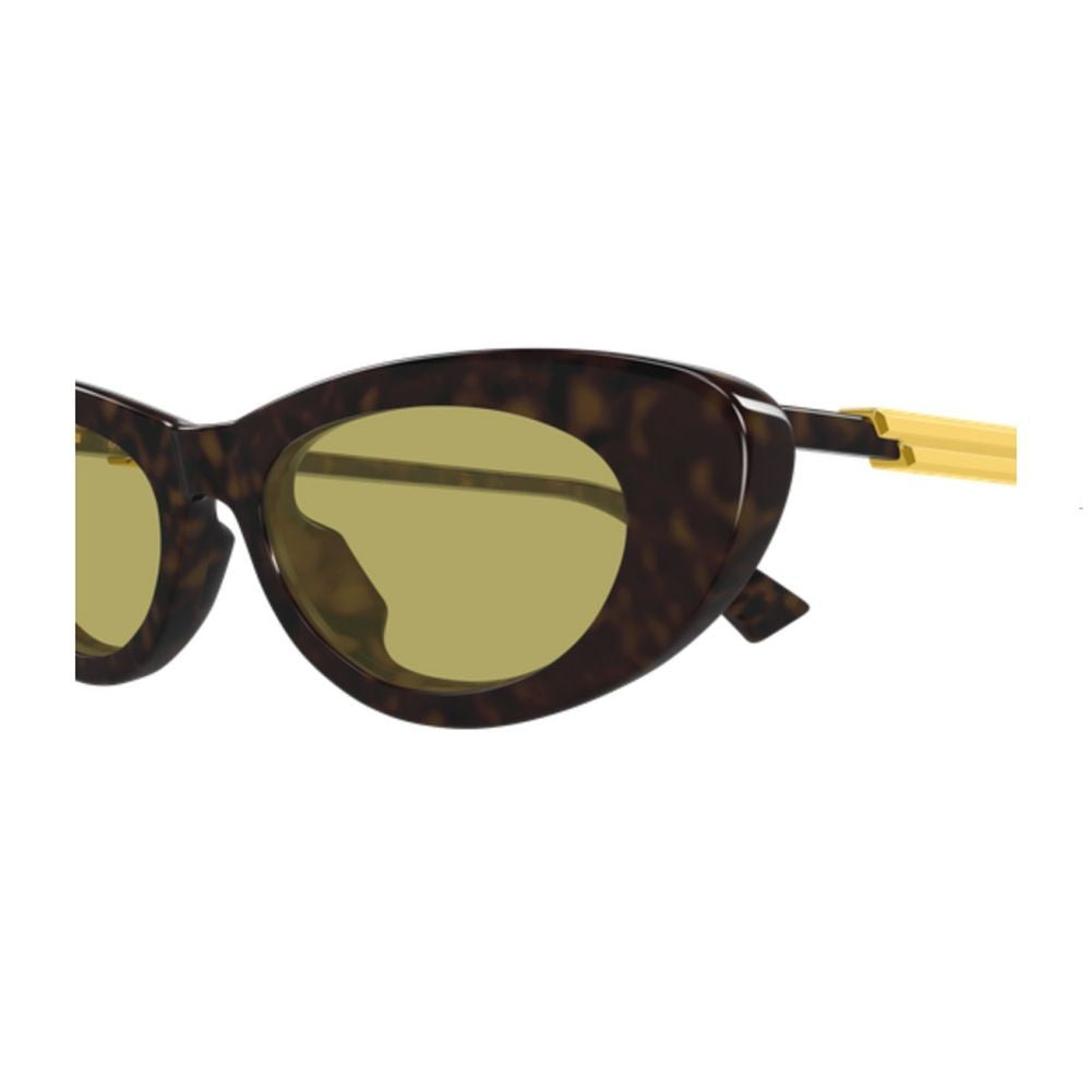 Bottega Veneta Oval Frame Sunglasses With Gold-Tone Ribbon Detail