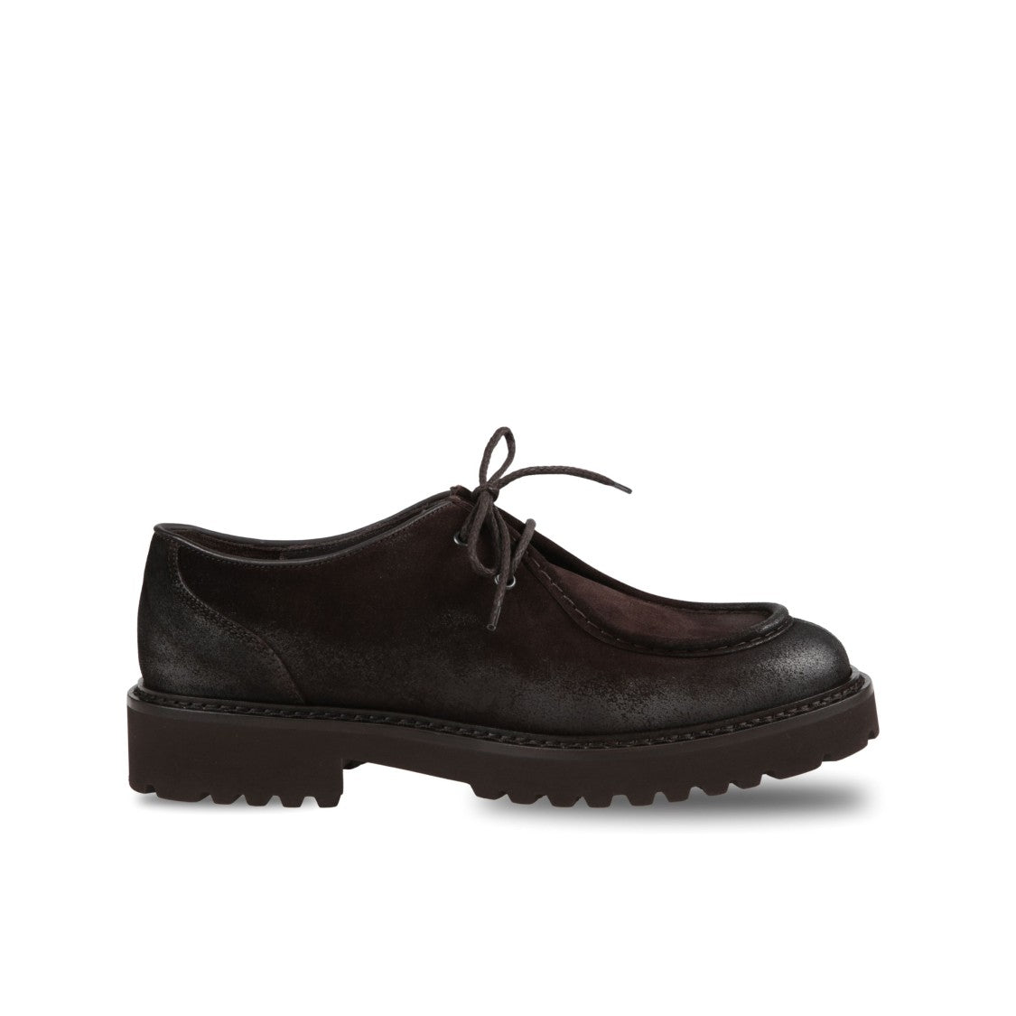 Doucal's Polished Derby Lace-Up Shoes With Rounded Toe