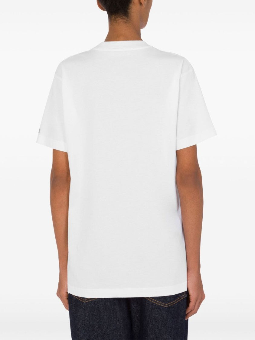 Moschino Graphic Print White T-Shirt With Bold Lettering