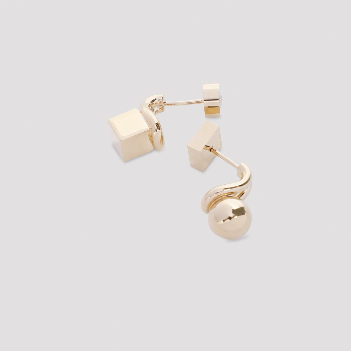 Jacquemus Metallic Brass Earrings