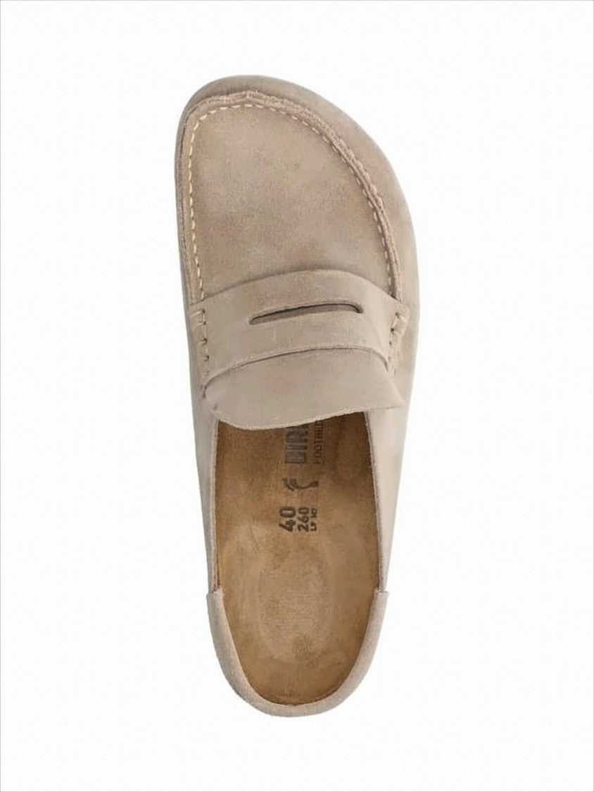 Birkenstock Suede Mule With Penny Strap And Eva Sole
