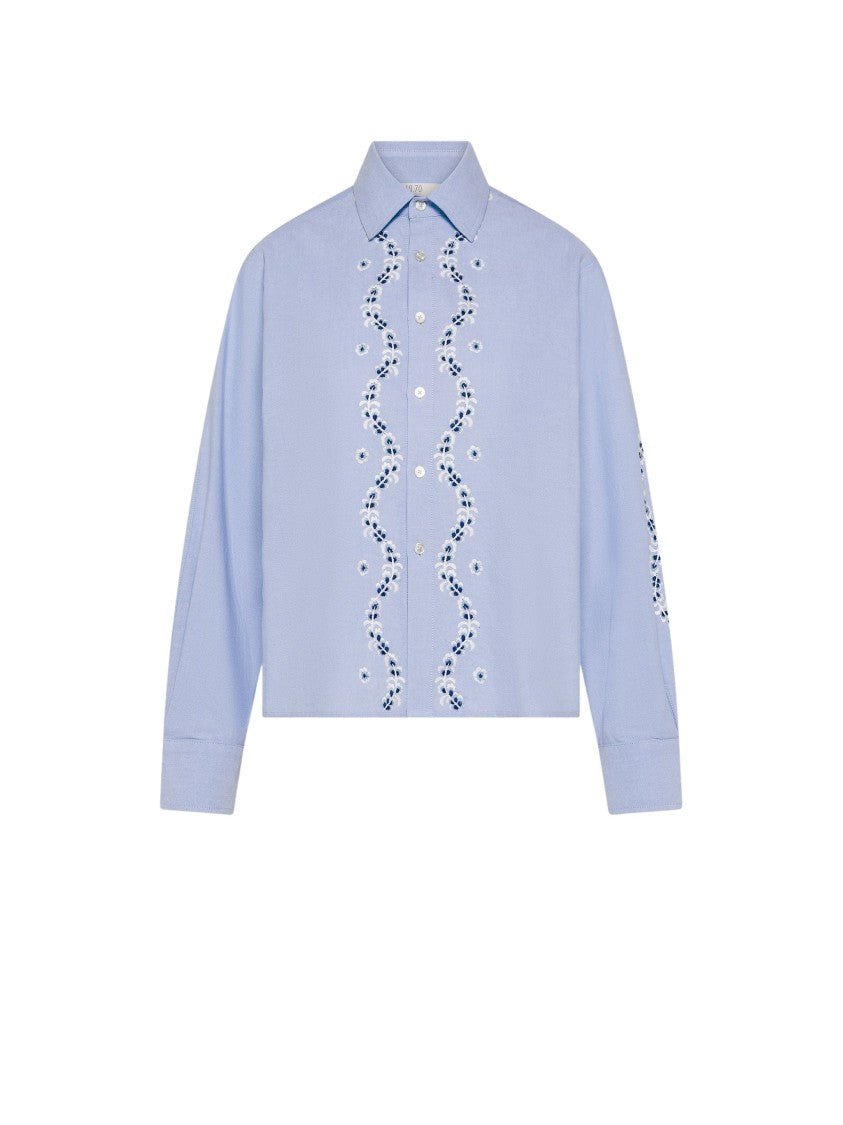 Seventy Venezia Embroidered Cotton Oxford Shirt