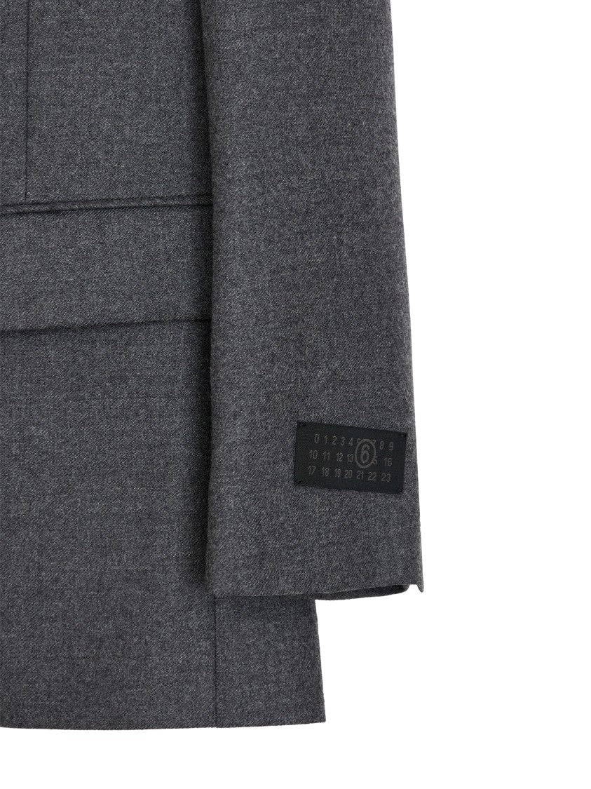 Mm6 By Maison Margiela Double-Breasted Tailored Jacket With Notch Lapel