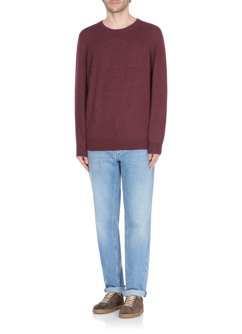 Brunello Cucinelli Burgundy Cashmere Sweater