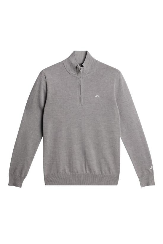 J Lindeberg Half-Zip Knit Pullover In Fine Merino Wool