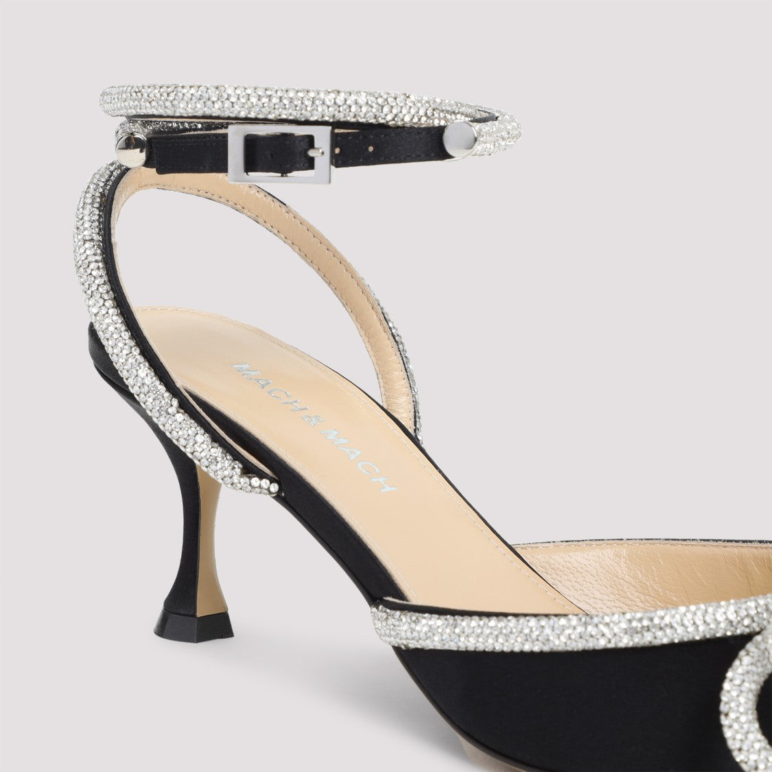 Mach & Mach Silk And Strass Black Pumps