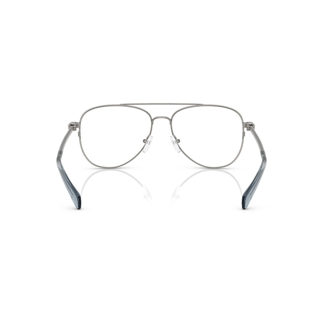 Michael Kors 0Mk3089 Double Bridge Silver Metal Sunglasses With Rounded Lenses
