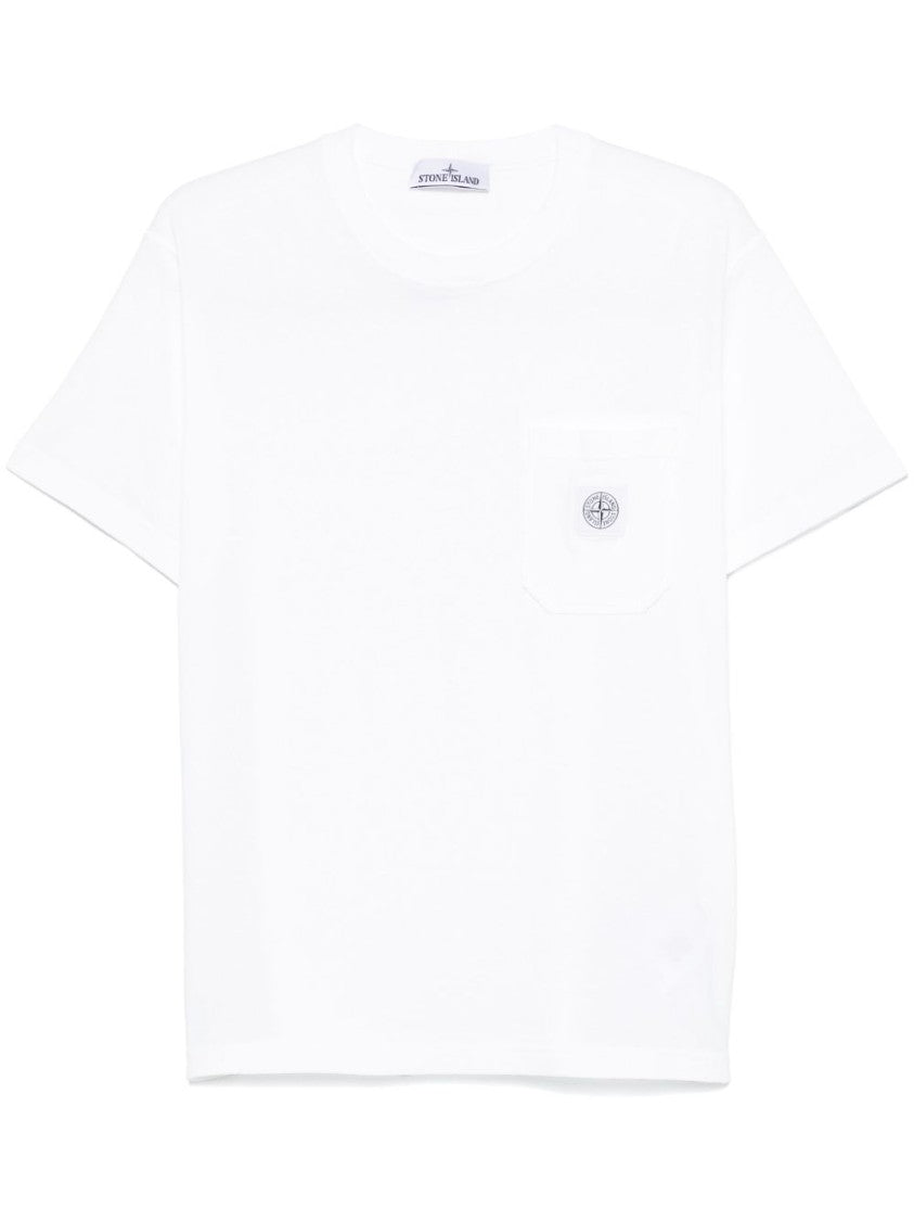 Stone Island Organic Cotton Jersey White T-Shirt