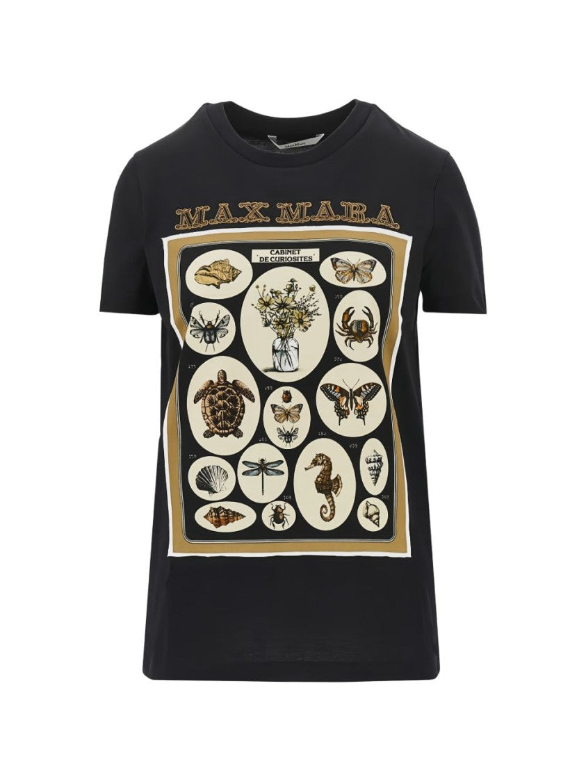 Max Mara Graphic Print Black T-Shirt