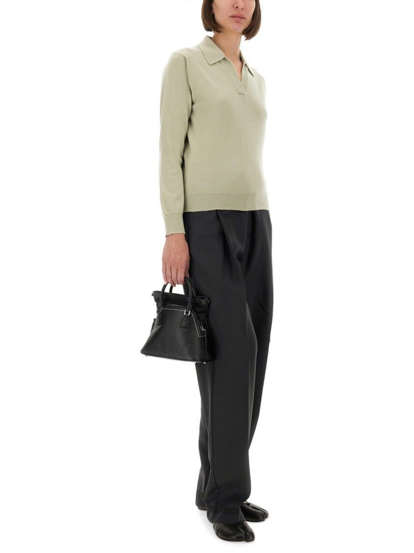 Maison Margiela Relaxed-Fit Virgin Wool Polo With Classic Collar