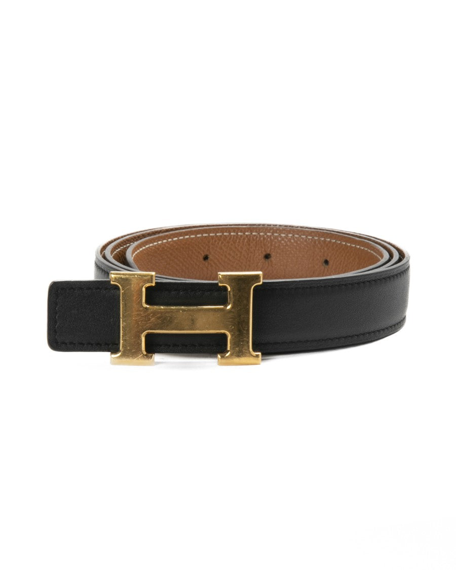 Hermès Mini Constance 24 Mm Swift Leather Belt - Black
