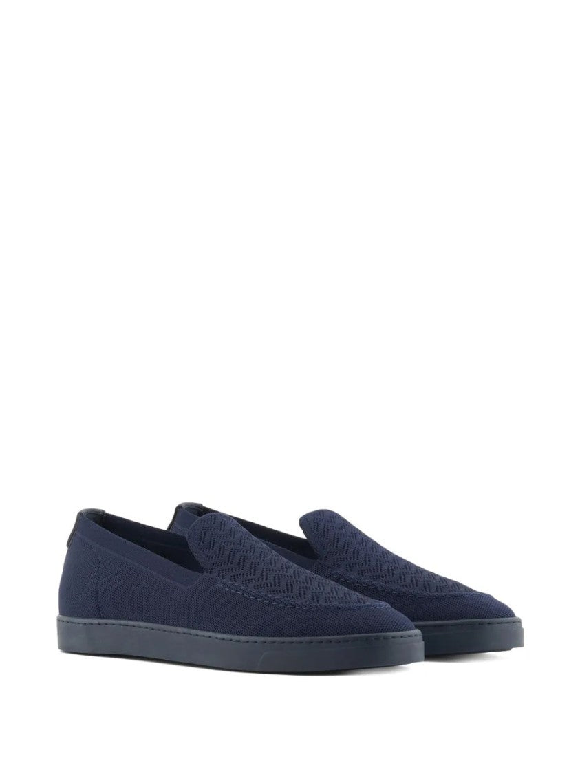 Giorgio Armani Textured Upper Loafers With Streamlined Silhouette