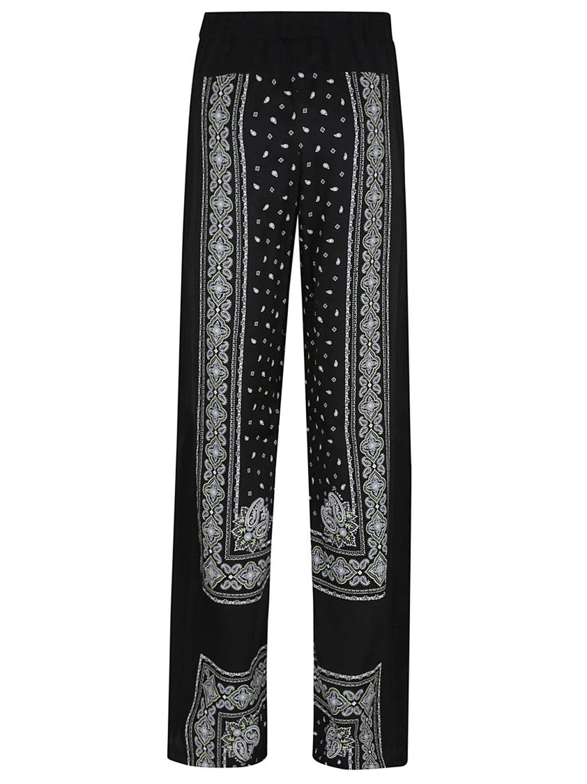 Pinko Wide Leg Trousers With Paisley Patterns