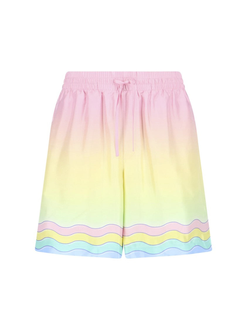 Casablanca Multicolor For The Love Of Dance Silk Shorts
