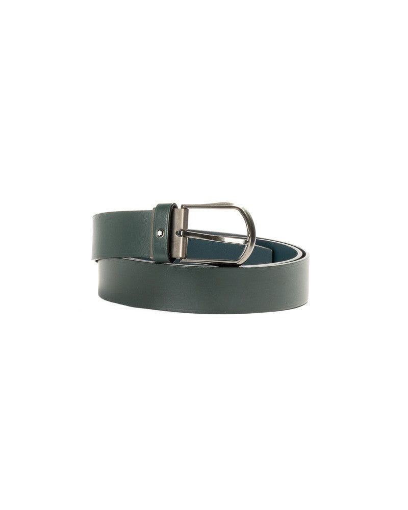 Montblanc Round Reversibile Smooth Leather Belt - Green