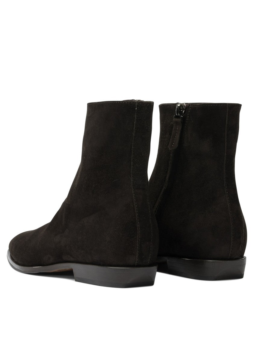 Henderson Baracco Pointed Toe Ankle Boots With Side Zipper And Minimalist Design