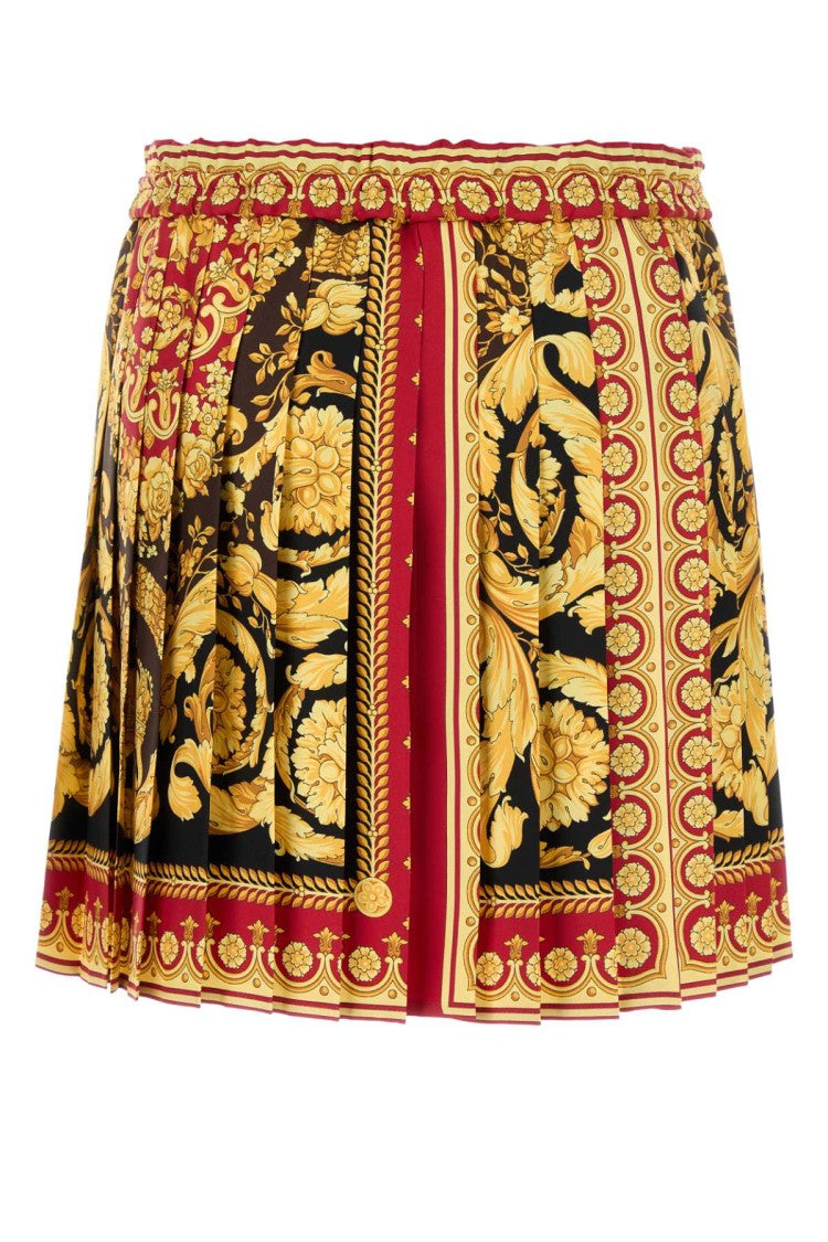 Versace Printed Silk Mini Skirt