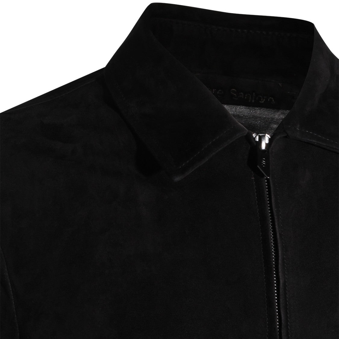 Salvatore Santoro Matte Finish Black Jacket With Classic Collar