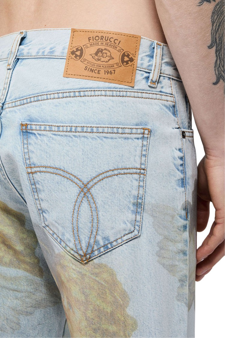 Fiorucci Mid Blue Five-Pocket Cotton Jeans