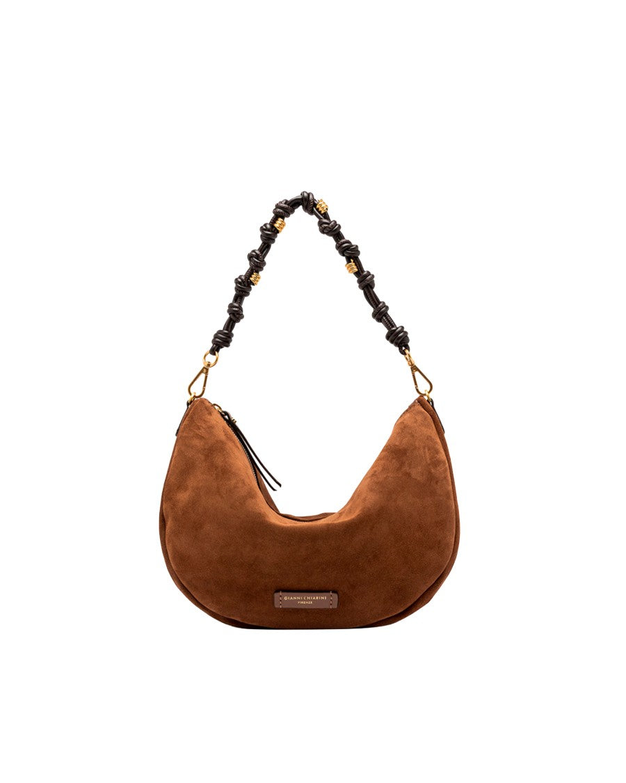 Gianni Chiarini Cognac Cleo Suede Hobo Bag