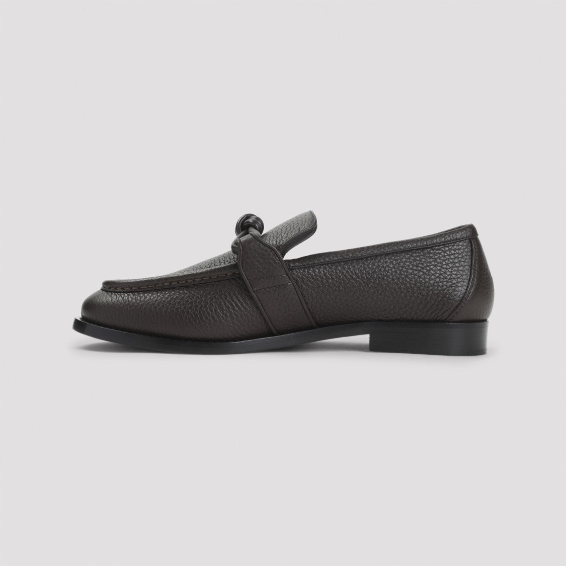 Bottega Veneta Textured Leather Loafers With Knotted Detail