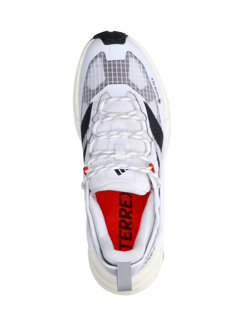 Adidas White Terrex Freehiker 3 Low Gore-Tex Fabric Sneakers