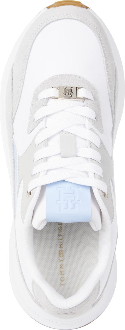 Tommy Hilfiger White Lace Closure Sneakers
