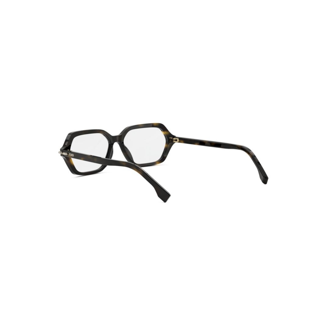 Fendi Fe50125i Geometric Hexagonal Tortoiseshell Sunglasses