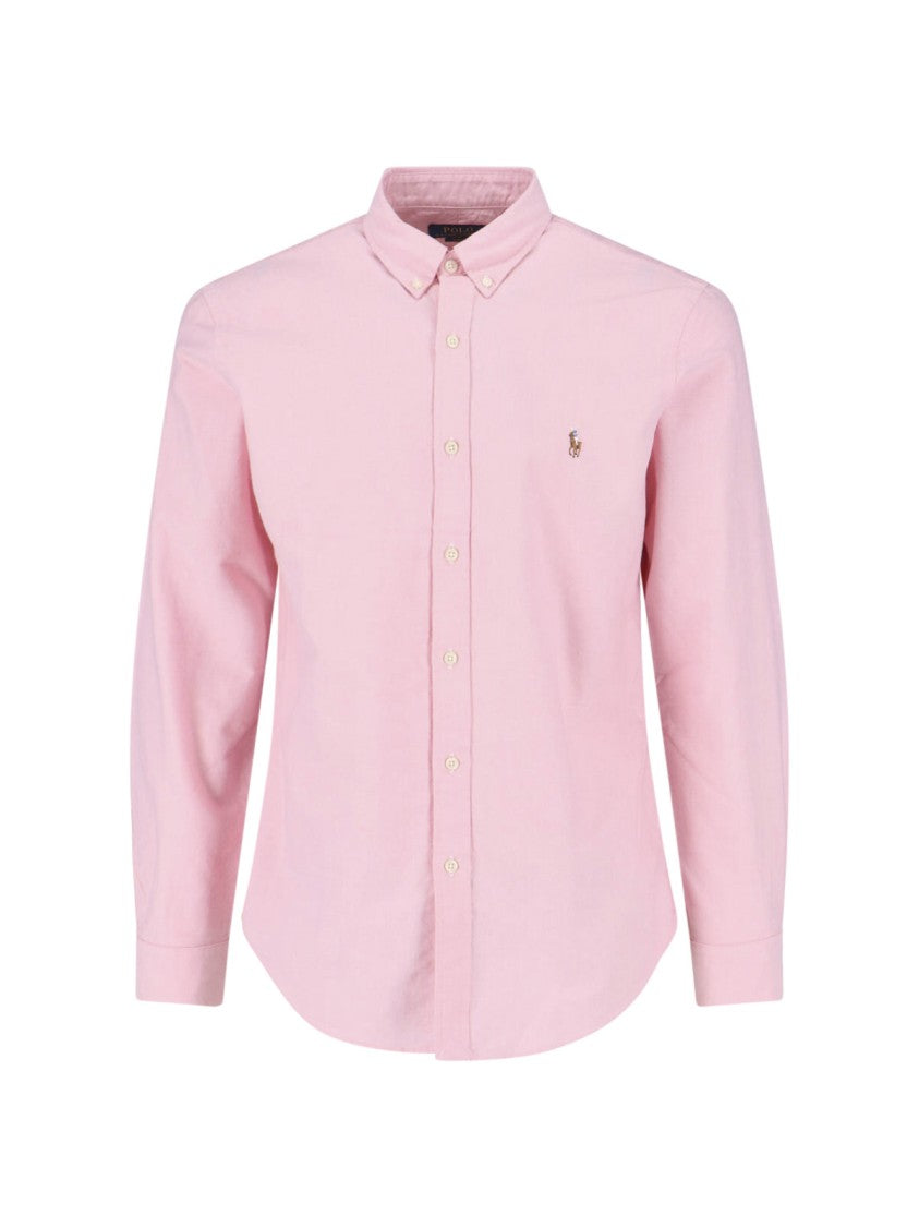 Polo Ralph Lauren Tailored Pink Shirt With Classic Collar