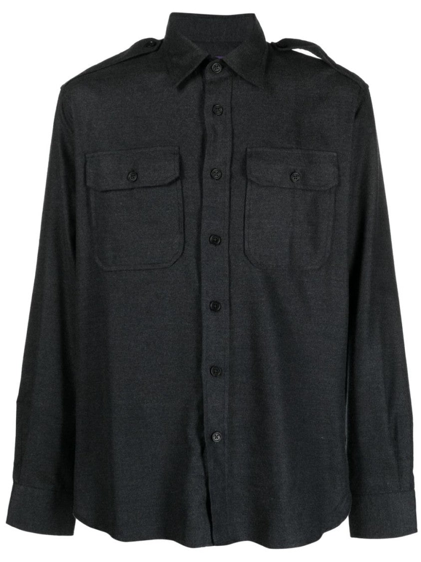 Ralph Lauren X Purple Label Long Sleeve Casual Shirt With Button-Down Design
