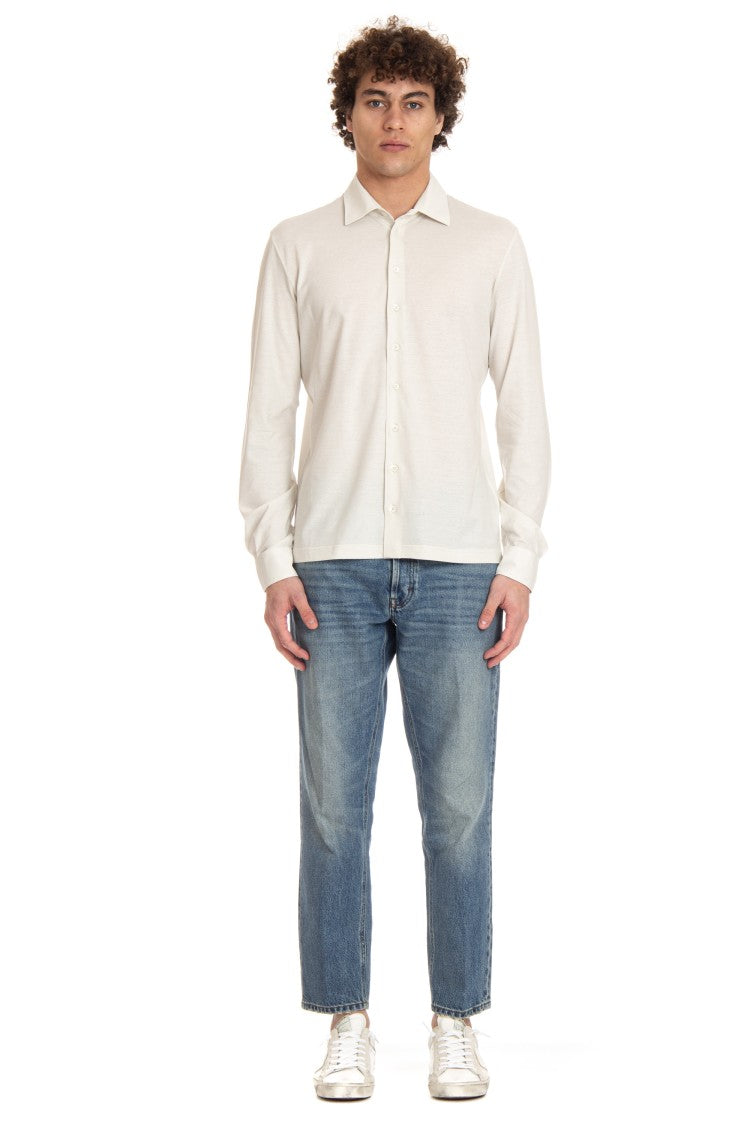Herno Cotton Crepe Shirt-Polo